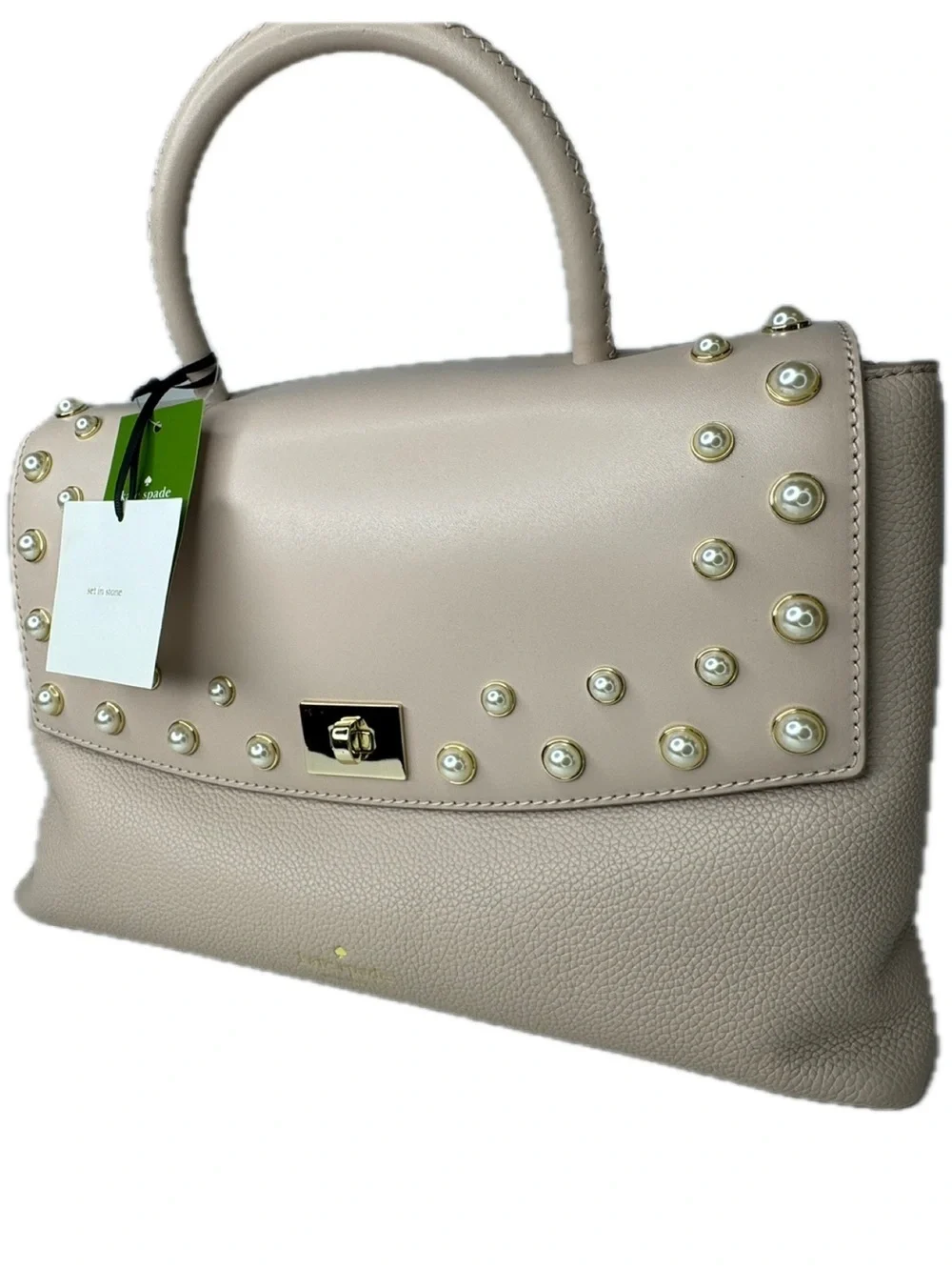 Kate Spade New York Serrano Place Pearl Dorina Beige Pink 249369 Bag NWT
